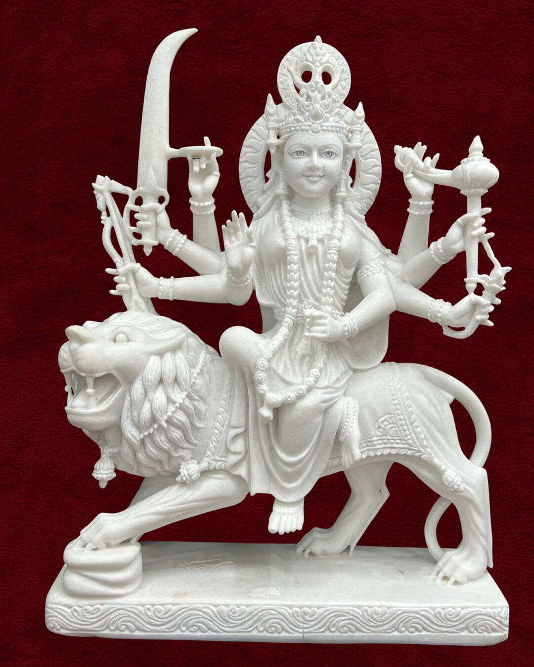 Majestic Marble Durga Mata - Divine Grace Premium Goddess Moorti Traditional Craftsmanship